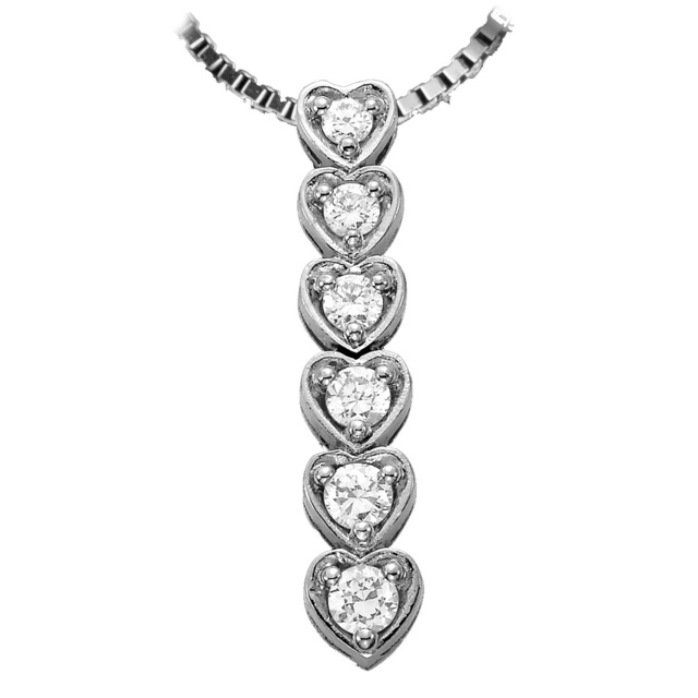 Heart Shaped Diamond Journey Pendant