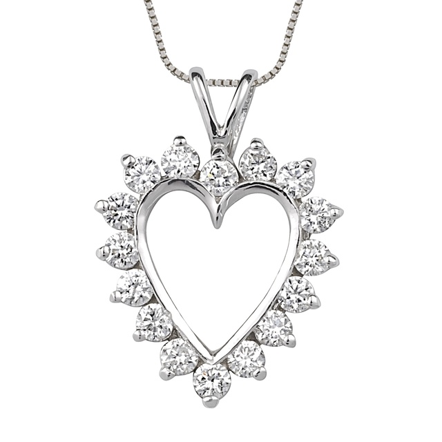 16 Diamond Heart Shaped Pendant