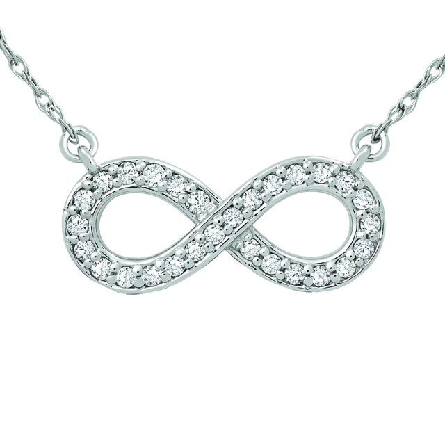 Infinity Shaped Diamond Pendants