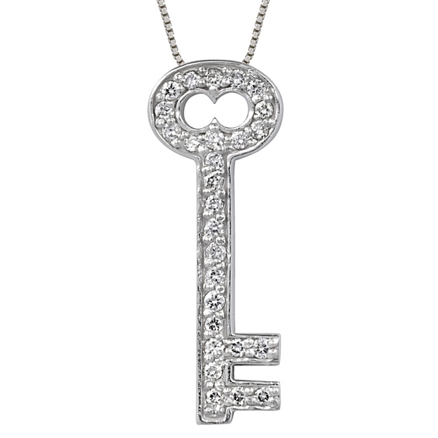 Diamond Key Pendant