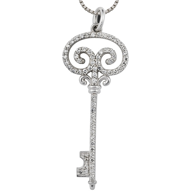 Diamond Key Pendant