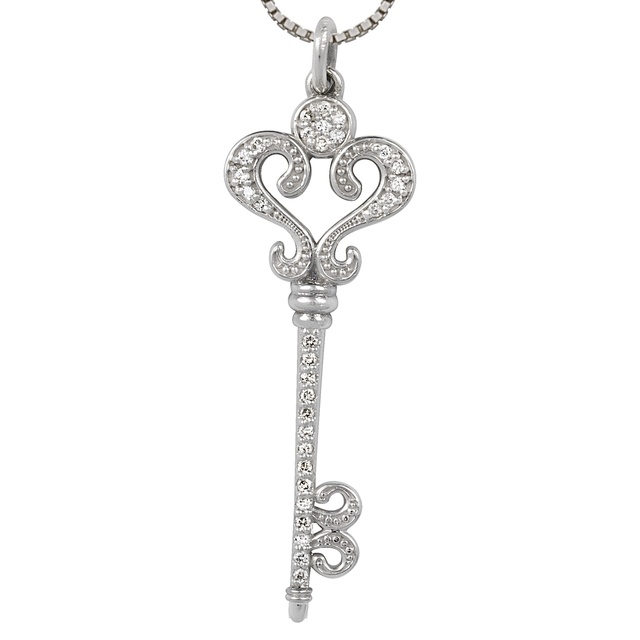 Diamond Key Pendant