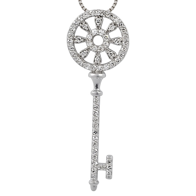 Diamond Key Pendant