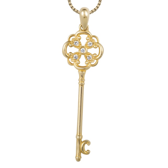 Diamond Key Pendant