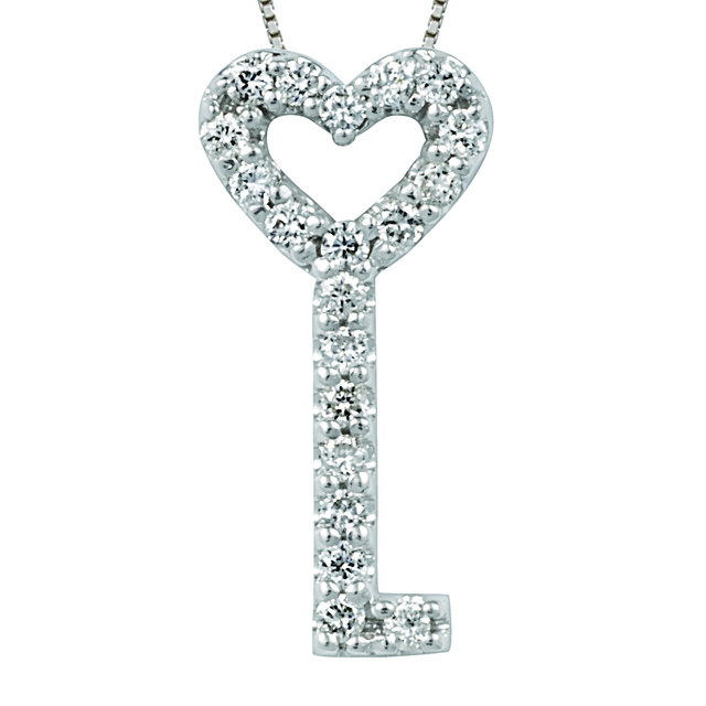 Diamond Key Pendant