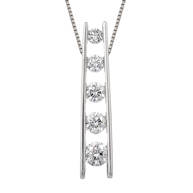 5 Diamond Ladder Journey Pendant