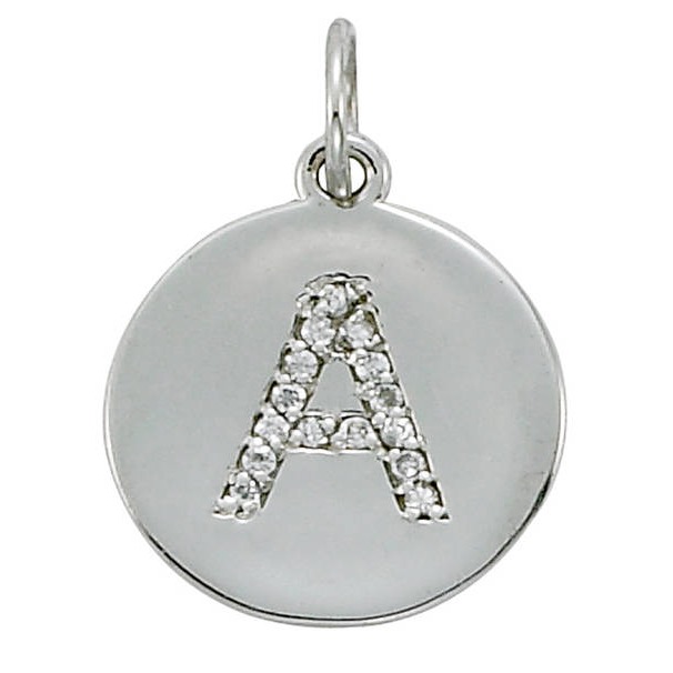 Uppercase Letter Diamond Pendants