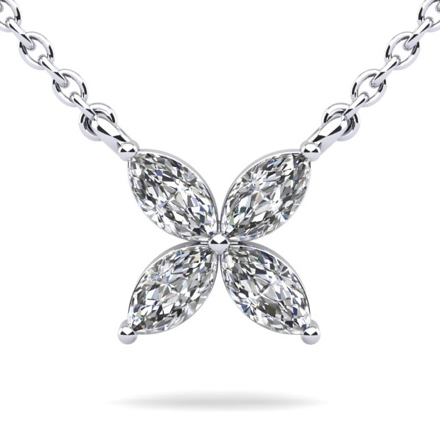 MARQUISE SHAPED DIAMOND PENDANT