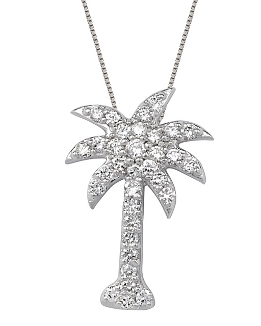 Diamond Palm Tree Pendant