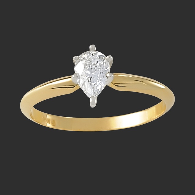 Pear Shaped Diamond Solitaire