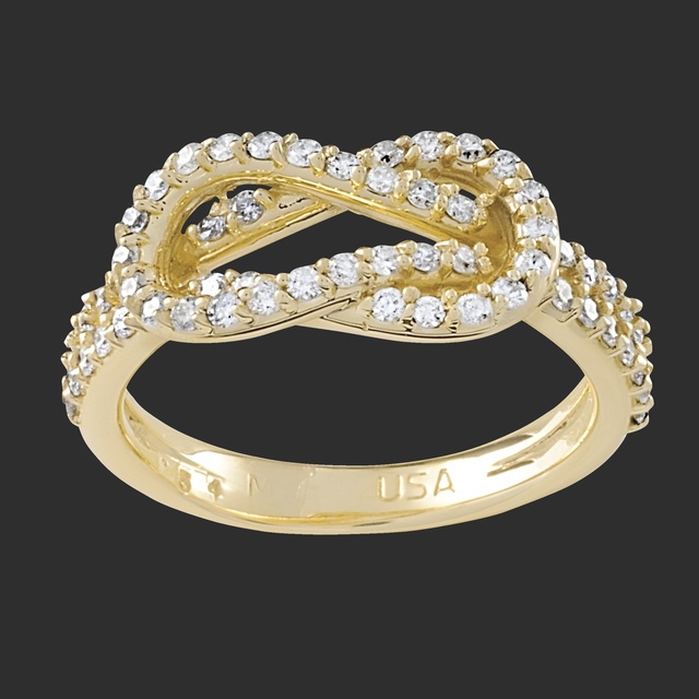 Love Knot Diamond Ring with center