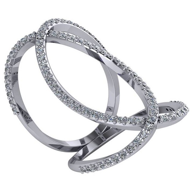 Criss Cross Diamond Ring