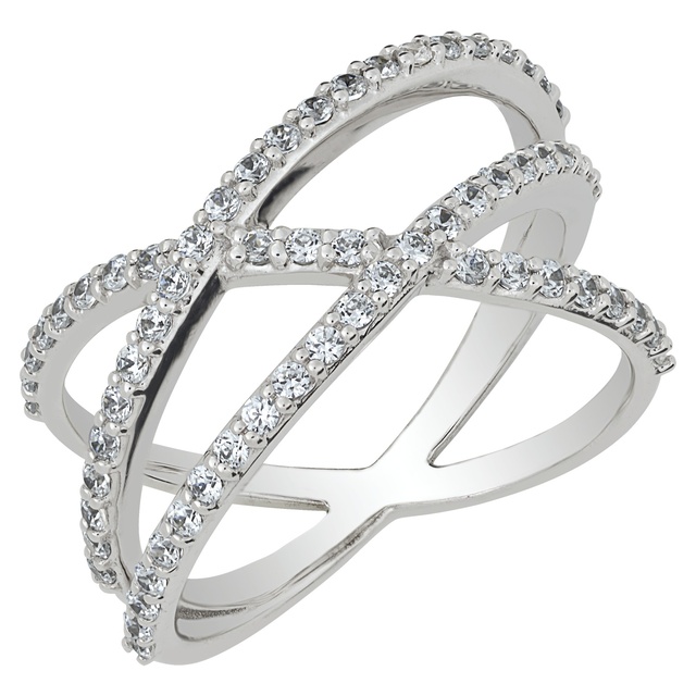 Criss Cross Diamond Ring