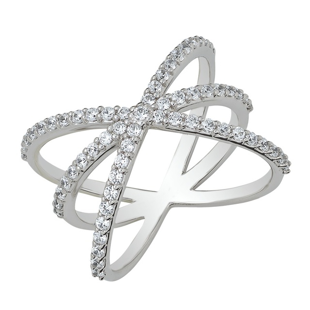 Criss Cross Diamond Ring