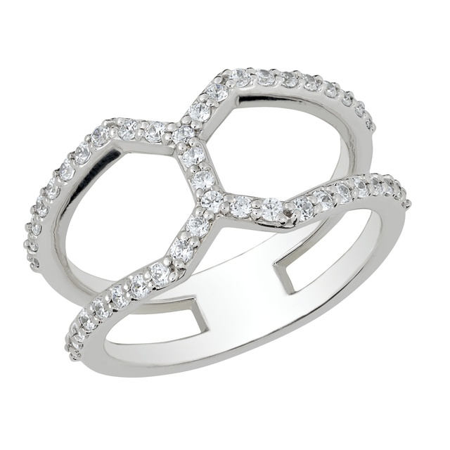 Criss Cross Diamond Ring