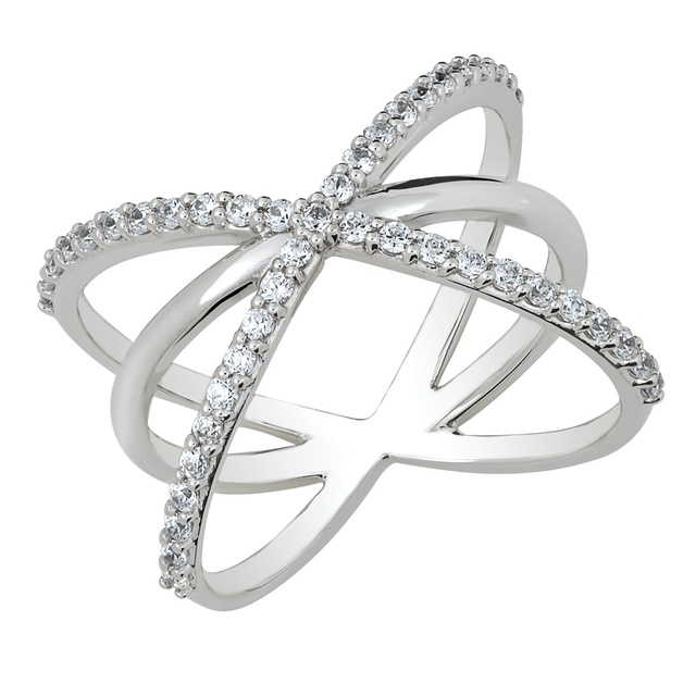 Criss Cross Diamond Ring