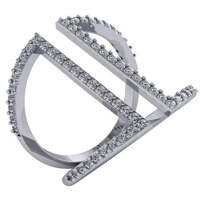 Criss Cross Diamond Ring