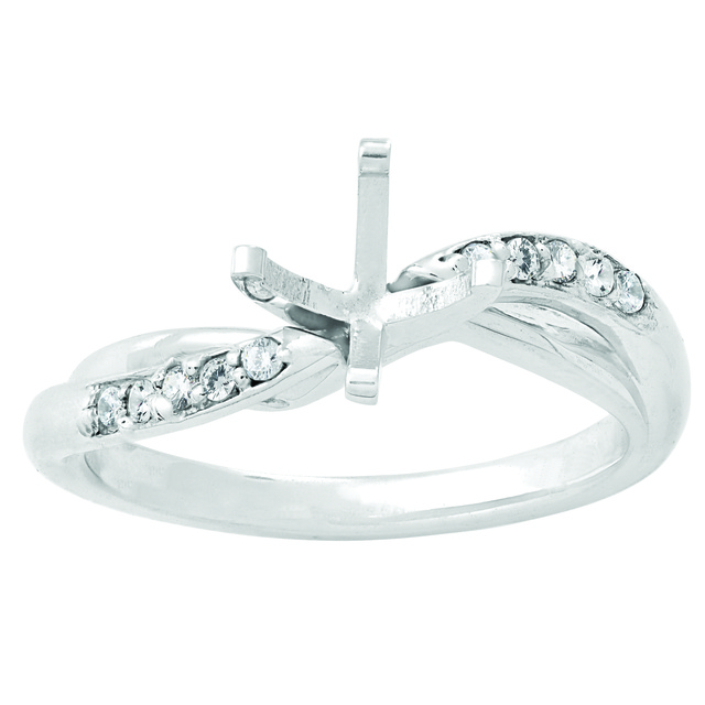 Lady's Round Diamond Semi Mount with Peg Head