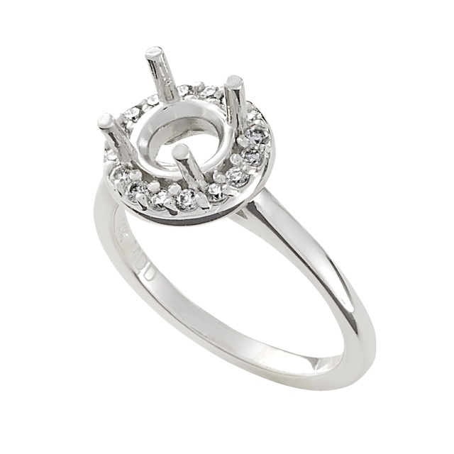 Lady's Round Semi Mount Ring