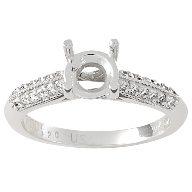 Lady's Round Diamond Semi Mount