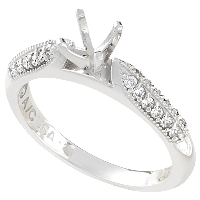 Lady's Round Semi Mount Ring with Peg Head