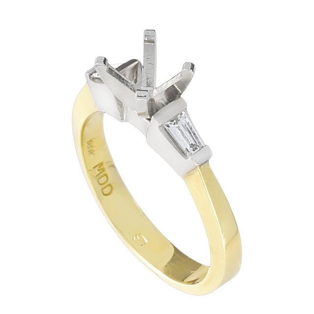 Lady's Classic Baguette Diamond Semi Mount