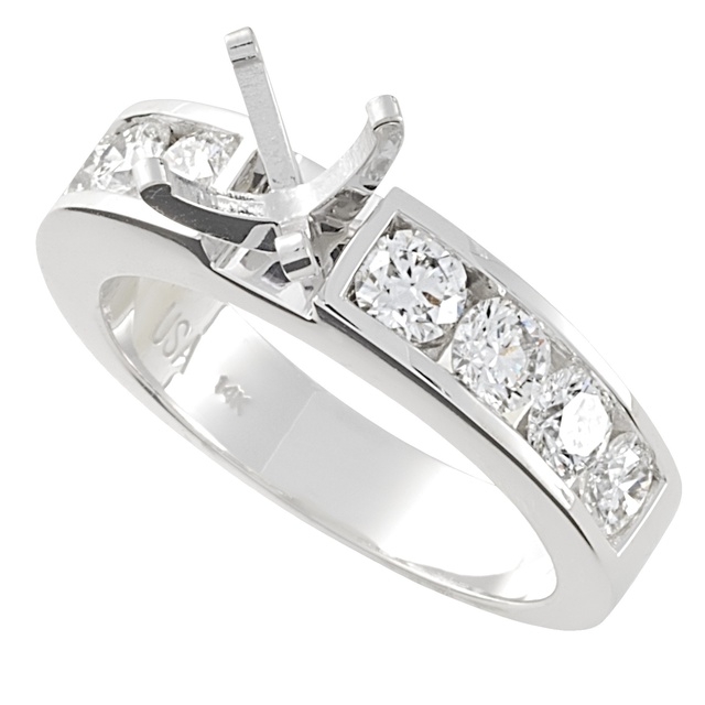 Lady's Round Diamond Cathedral Semi Mount