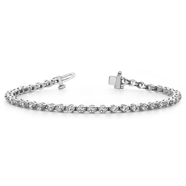 Shared Two Prong Diamond Tennis Bracelet