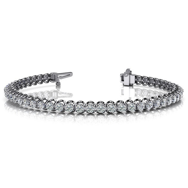 Four Prong Lucida / Trellis Prong Diamond Tennis Bracelet
