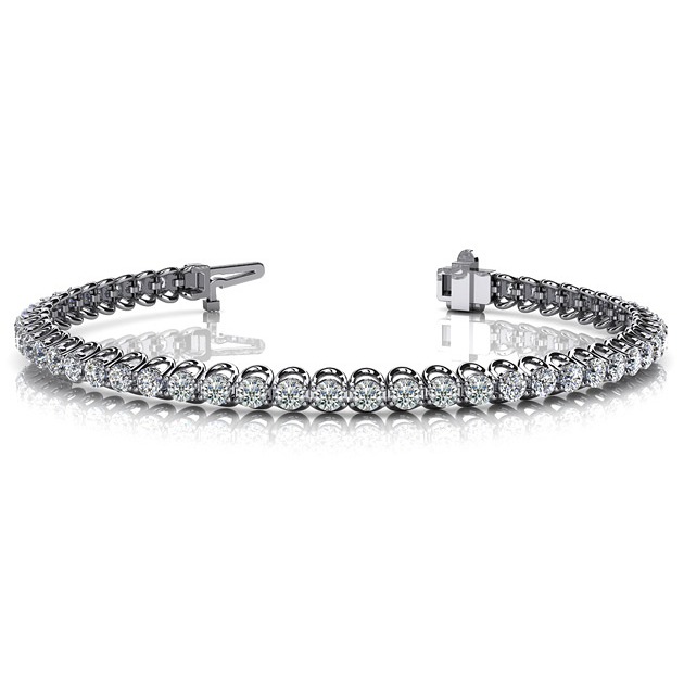 Four Prong Lucida / Trellis Prong Diamond Tennis Bracelet