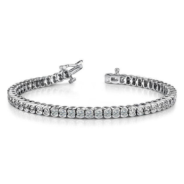 Half Bezel Tennis Bracelet