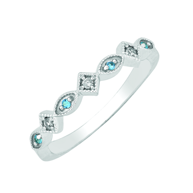 DIAMOND STACKABLE BIRTHSTONE RING