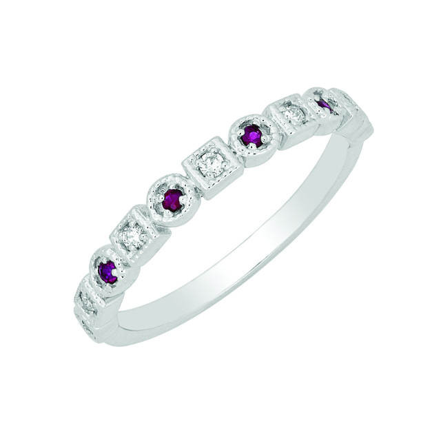 DIAMOND STACKABLE BIRTHSTONE RING