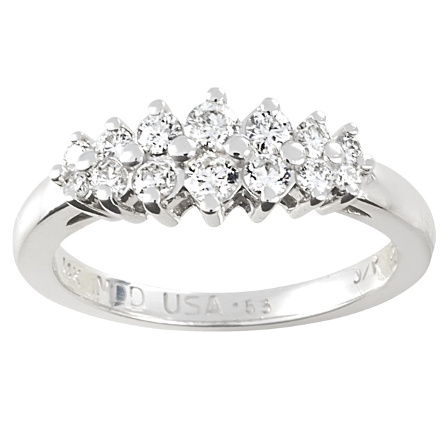 Double Row Graduated Diamond Band