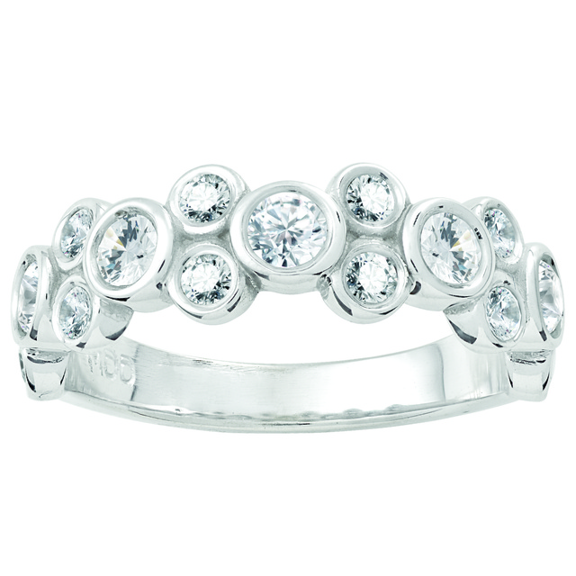 Bezel Set Diamond Stackable Band