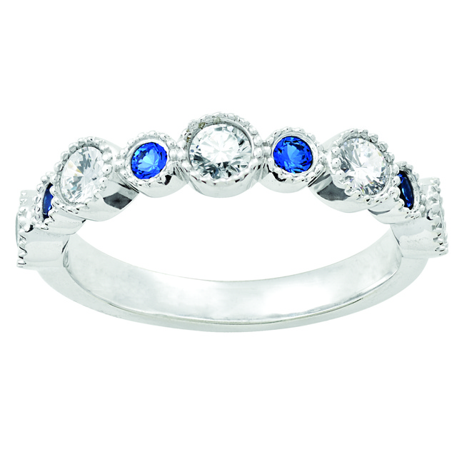 Diamond and Sapphire Stackable Ring
